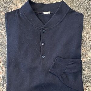 WINTER SALE!!! Malo Ultra-Fine Cashmere Quarter Button Mens Jumper 52 IT / 42 US